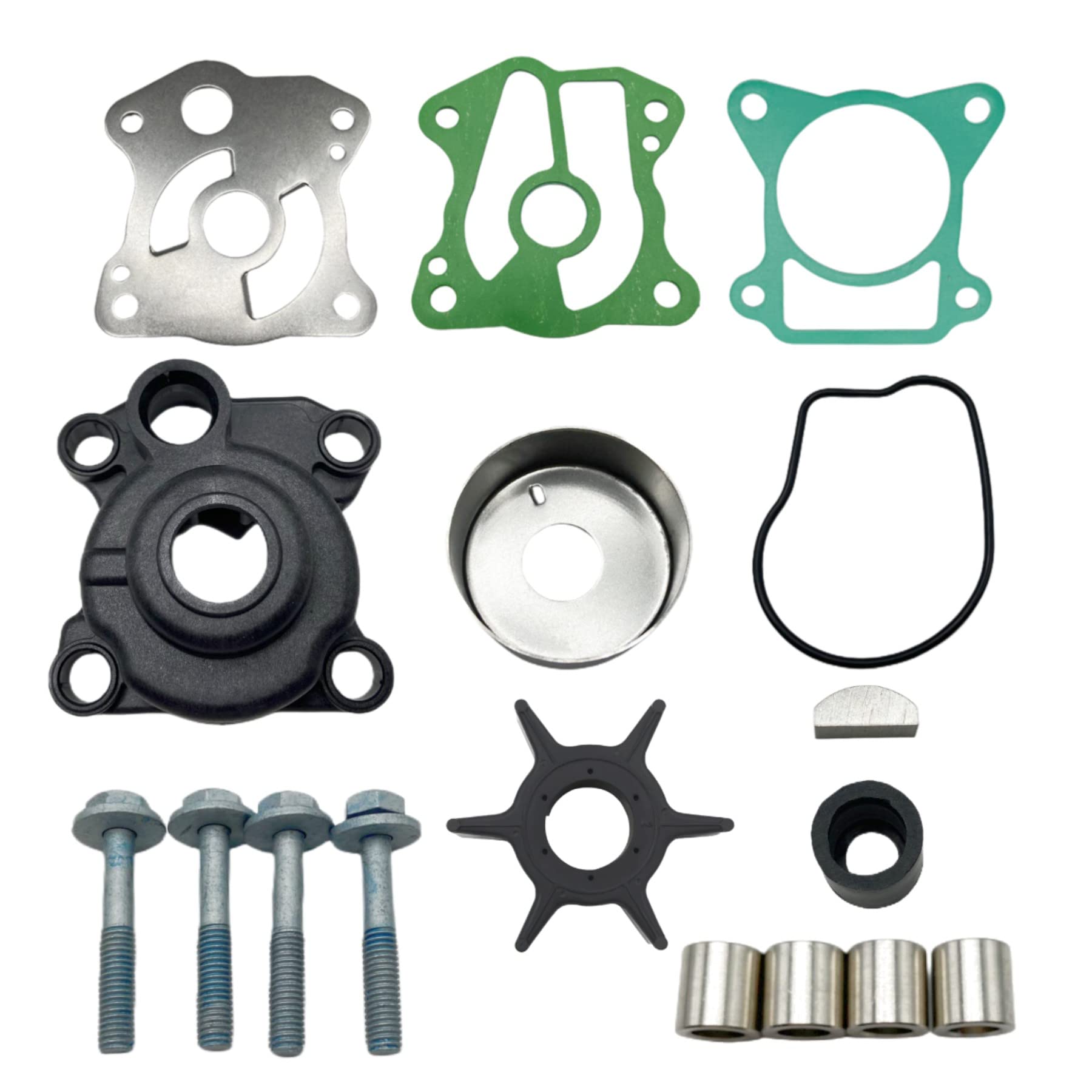 UanofCn 06193ZV7020 Water Pump Impeller Service Kit for Honda Marine Outboard 25 and 30 HP 4 Stroke Motors Cooling Replace 06193-ZV7-020, 06193-ZV7-010