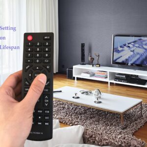 Universal Replacement Remote Control for All Insignia TVs NS-L22X-10A NS-RC01G-09 NS-46D400NA14 NS-28E200NA14 NS-32D312NA15 NS-32D220NA16 NS-39D310NA15 NS-39D40SNA14 NS-46E440NA14 NS-42E470A13