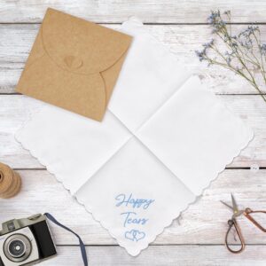 Mother Of The Bride Gifts Something Blue For Bride On Wedding Day Handkerchief I Happy Tears