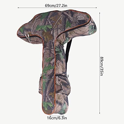 Case, Adjustable T Shape Bag with 2 Sides Storage Bag Double Zipper Design Recurve Bow Case for Outdoor Archery Competitions 35in x 27.2in x 6.3in