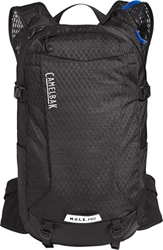 CamelBak Women's M.U.L.E. Pro 14 Bike Hydration Backpack 100oz - Body Mapping Technology, Black/White