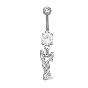 blue palm jewelry 5 - Kama Sutra Sex Position Nasty Surgical Steel Belly Button Dangle Ring 14 Gauge 3/8 Inch Barbell B625