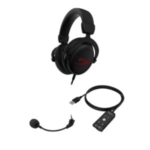 HyperX Cloud Core USB Gaming Headset, DTS Headphone:X Spatial Audio, Detachable Noise-Cancelling Mic, Comfortable Memory Foam, Durable Aluminum Frame for PC, Xbox Series X|S, Xbox One, Black (Renewed)