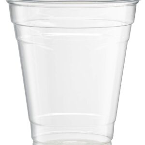 ELEGANT DISPOSABLES [100 Count] 16 Ounce Crystal Clear PET Cups for Iced Coffee, Cold Drinks, Slush, Smoothy's, Slurpee, Party's, Plastic Disposable Cups