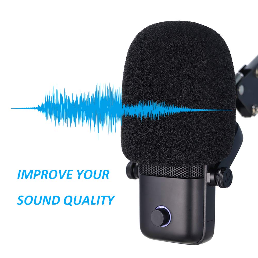 Windscreen for Elgato Wave 1 Microphone - Professional Mic Foam Covers Pop Filter Compatible with Elgato Wave:1 Streaming Microphone to Blocks Out Plosives by YOUSHARES