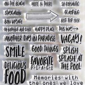 Elizabeth Craft Designs Clear Stamp PHRS, Vacay Phrases