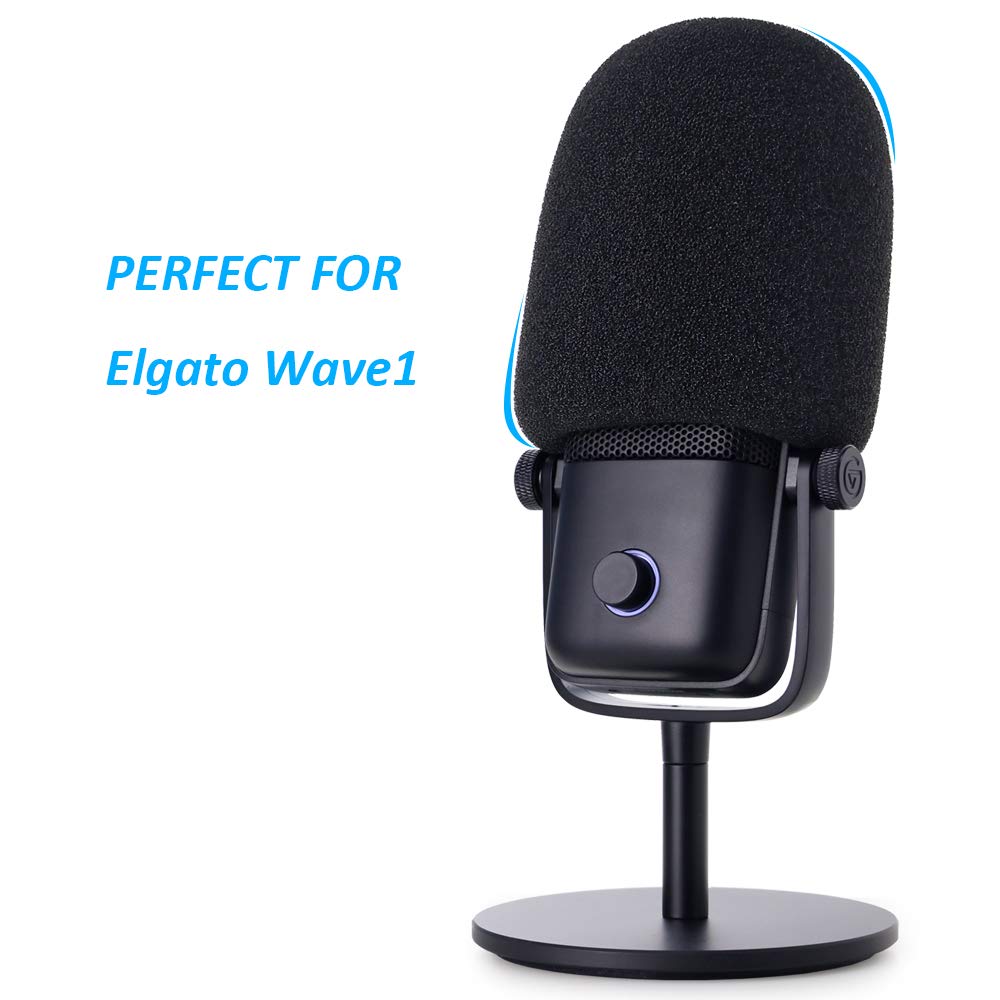 Windscreen for Elgato Wave 1 Microphone - Professional Mic Foam Covers Pop Filter Compatible with Elgato Wave:1 Streaming Microphone to Blocks Out Plosives by YOUSHARES