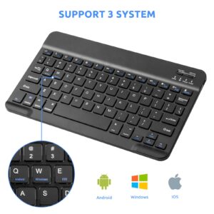 EDIVIA Amazon Fire HD 10 Wireless Keyboard,Universal Slim Portable Bluetooth Keyboard Compatible with Amazon Fire HD 10 Keyboard with Built in Rechargeable Battery,Black