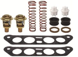 glm thermostat kit for johnson & evinrude v4 crossflow 85 88 90 100 110 112 115 140 hp replaces 434841, 18-3673 read item description for applications