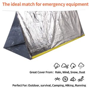 Ninth C 2-Person Emergency Tube Tent,8’ X 5’ Waterproof Mylar Thermal Survival Shelter Tent for Hiking Camping