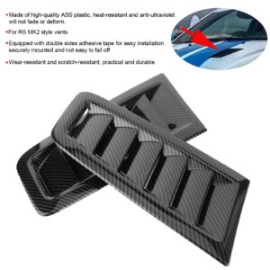 hood vents for cars - Qiilu 2 pcs Car Bonnet Vents, Universal Bonnet Air Vents Engine Hood Car Exterior Parts Fit for Focus RS MK2 Style(Carbon Fiber Color)