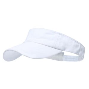 andiceqy sport sun visor hats adjustable empty top baseball cap cotton ball caps for women and men (white)