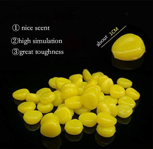 50 pcs TPR Simulation Fake Corn Soft Baits Corn Carp Fishing Lures Floating Baits with Nice Scent for Carp Fishing,Trout Fishing,Cat Fish (50 pcs)