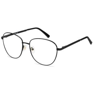 sojos oversized aviator blue light blocking glasses for women men, metal frame clear lens eyeglasses sj5098, matte black frame/anti-blue light lens