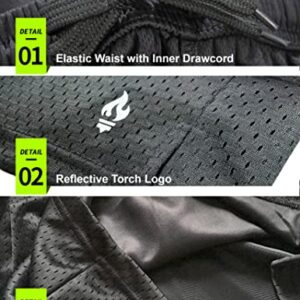 5 Pack: Mens Athletic Shorts, 9" Mesh Basketball Shorts Men Active Gym Shorts with Pockets (Set 1, Large)