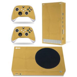 skinown protective gold skin sticker decal cover for xbox series s console golden