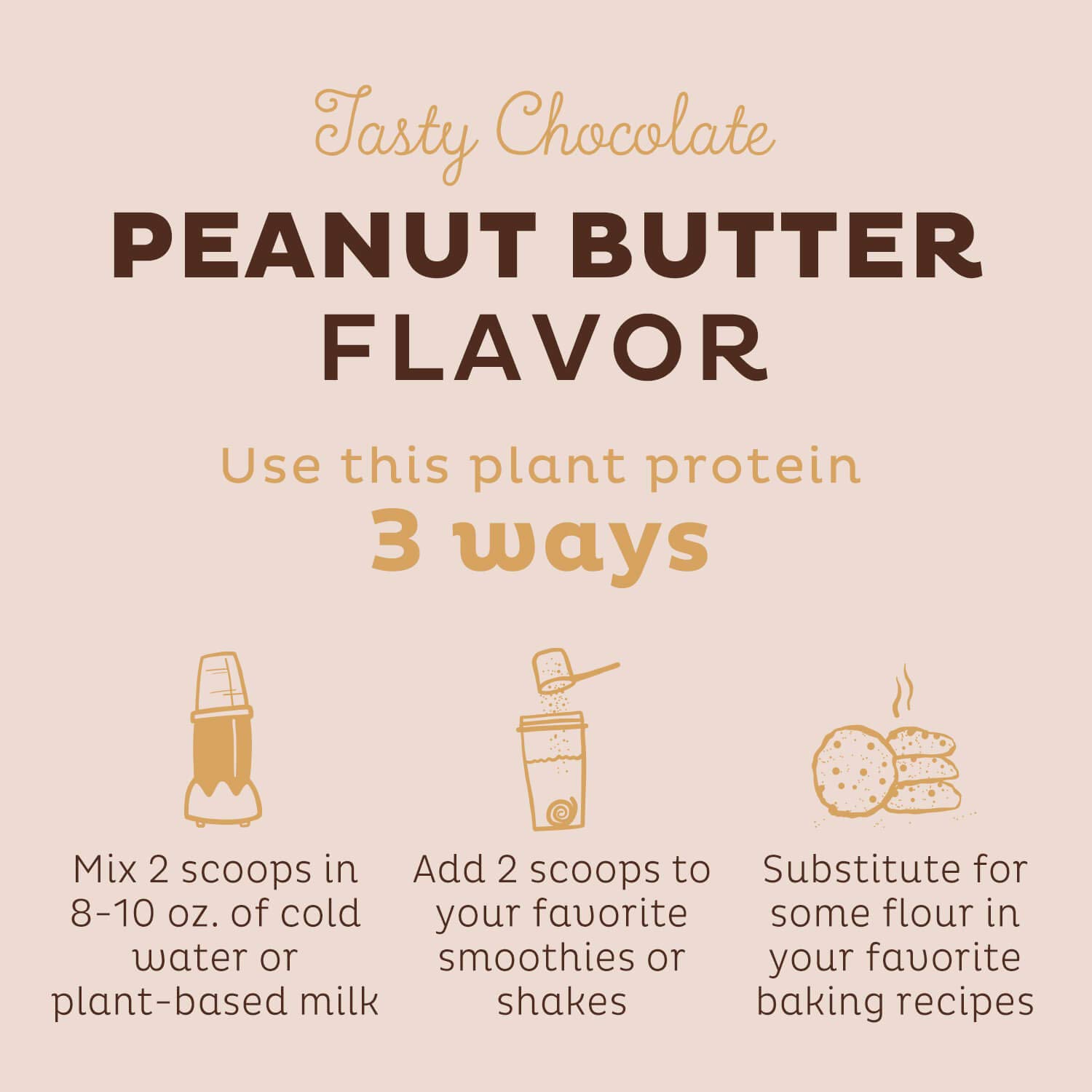 KOS Vegan Protein Powder, Chocolate Peanut Butter - Low Carb Pea Protein Blend, USDA Organic Superfood with Vitamins & Minerals - Keto, Soy, Dairy Free - Meal Replacement for Women & Men - 10 Servings