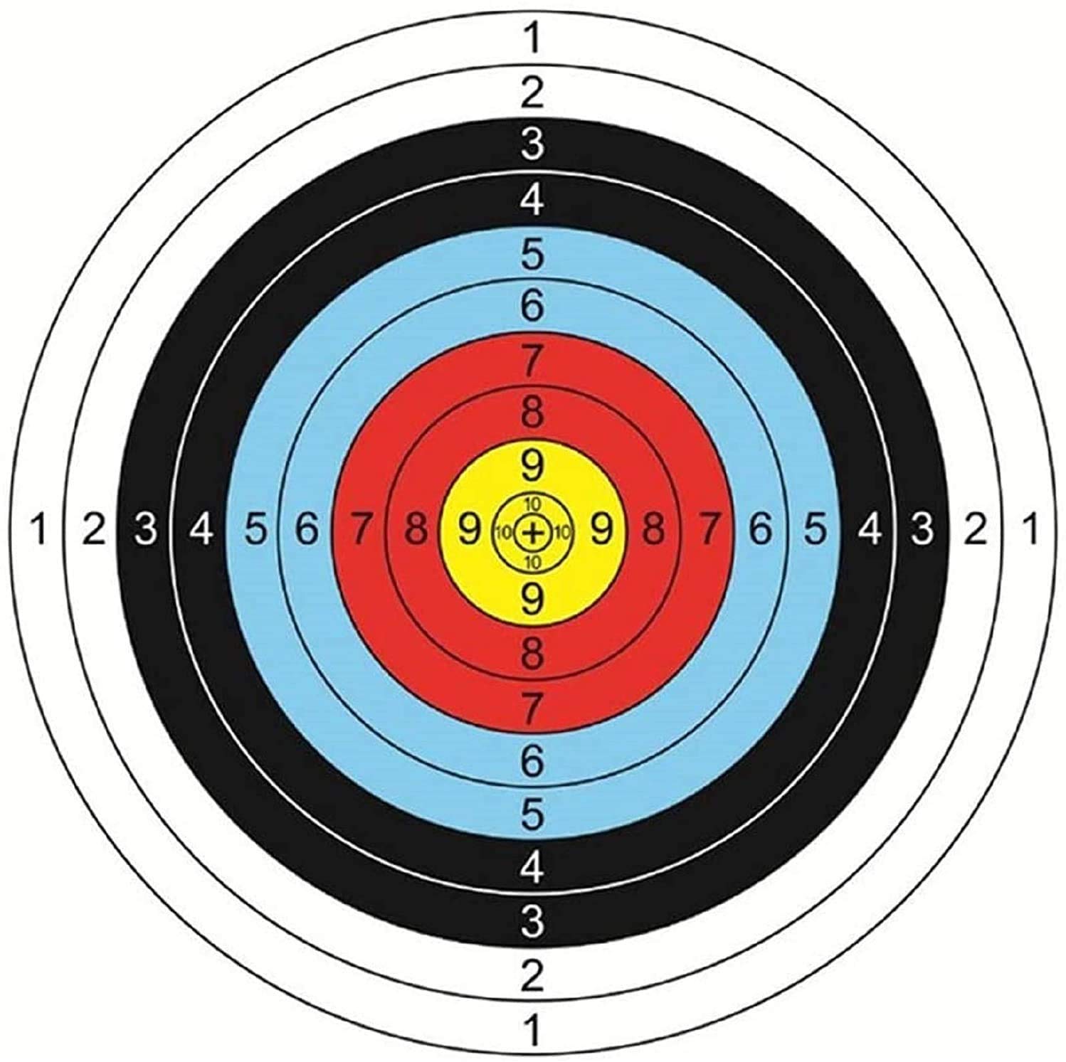 SDCYOW 35 Pcs Archery Targets Paper Arrow Targets for Air-Soft, BB Guns, Air Rifles Shooting Accessories, 15.7x15.7inch, 10-Ring Paper Target Face