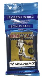 2019-20 nba hoops premium stock cello pack new sealed 3 laser prizms bonus