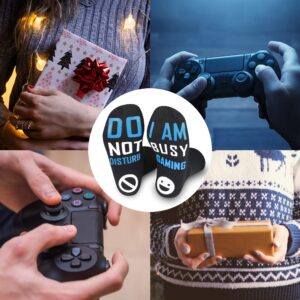 Birthday Gifts For Mens,Do Not Disturb Im Gaming Socks for Men,Teen Boys Gifts Ideas,Fathers Day Funny Gifts For Dad Sons