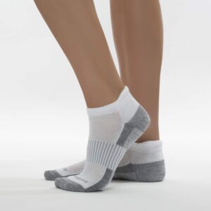 Copper Fit unisex adult Ankle Length Sport Socks, White, Large-X-Large US