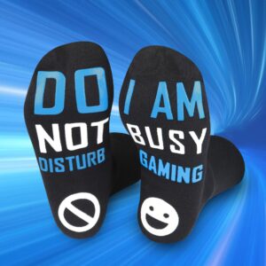 Birthday Gifts For Mens,Do Not Disturb Im Gaming Socks for Men,Teen Boys Gifts Ideas,Fathers Day Funny Gifts For Dad Sons