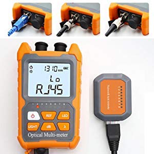 D YEDEMC Mini Optical Fiber Power Meter FC/SC/ST Universal Interface Fiber Tester Built-in 2Mw Visual Fault Locator Li-ion Battery USB Charge (OPM&VFL-2Mw-Li)