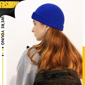 Winter Beanie Hats Unisex Beanie Knit Caps Classic Warm Winter Hats (White)