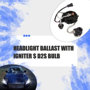 RANSOTO Headlight Ballast Compatible with Infiniti G35 G37 FX35 QX56 Nissan 350Z Maxima Murano 370Z Replace NZMNS111LAN 28474-8991A Xenon HID Control Unit with Igniter & D2S Bulb