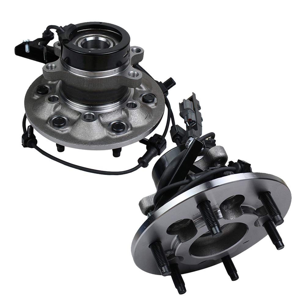 Autoround 4WD Both Front Driver Passenger Side Wheel Bearing and Hub Assembly Compatible with Chevy Colorado, GMC Canyon, Isuzu i-350, i-370 4x4 2004 2005 2006 2007 2008 6 Lug w/ABS 515111 515110