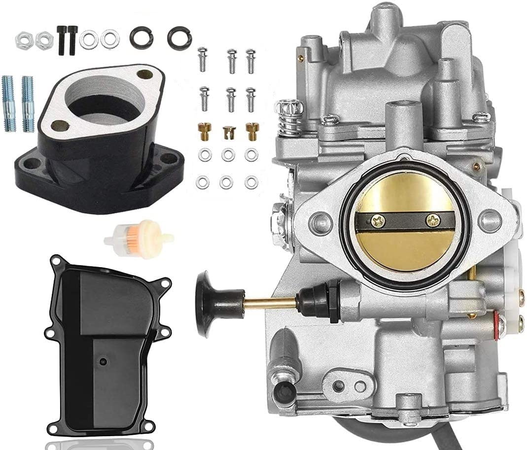 YFM350 Carburetor for Yamaha 1987-1990 & 1992-1995 Moto-4 350 YFM350/1987-2004 Warrior 350 YFM350/1987-1998 Big Bear 350 YFM350/1996-1998 Kodiak 400 YFM400/1995 Wolverine 350 YFM35F +Intake Manifold