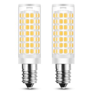 laoyebaohe e14 cooker hood bulbs european base,range hood light bulbs ac110v-130v for refrigerator cooker hood sewing machine light (warm white, 2-pack)