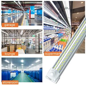 ONLYLUX 8ft LED Shop Light, 8' 100W 15000lm 6000K (12 Pack), 8 Foot Linkable led Shop Lights with Plug Fixture for Garage Workshop, T8 LED Tube Lights, High Output,