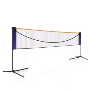 portable badminton net set, 20ft 17ft 12.6ft adjustable sports net with poles carrying bag, polypropylene fiber sports net set for badminton, tennis, kids volleyball, pickleball