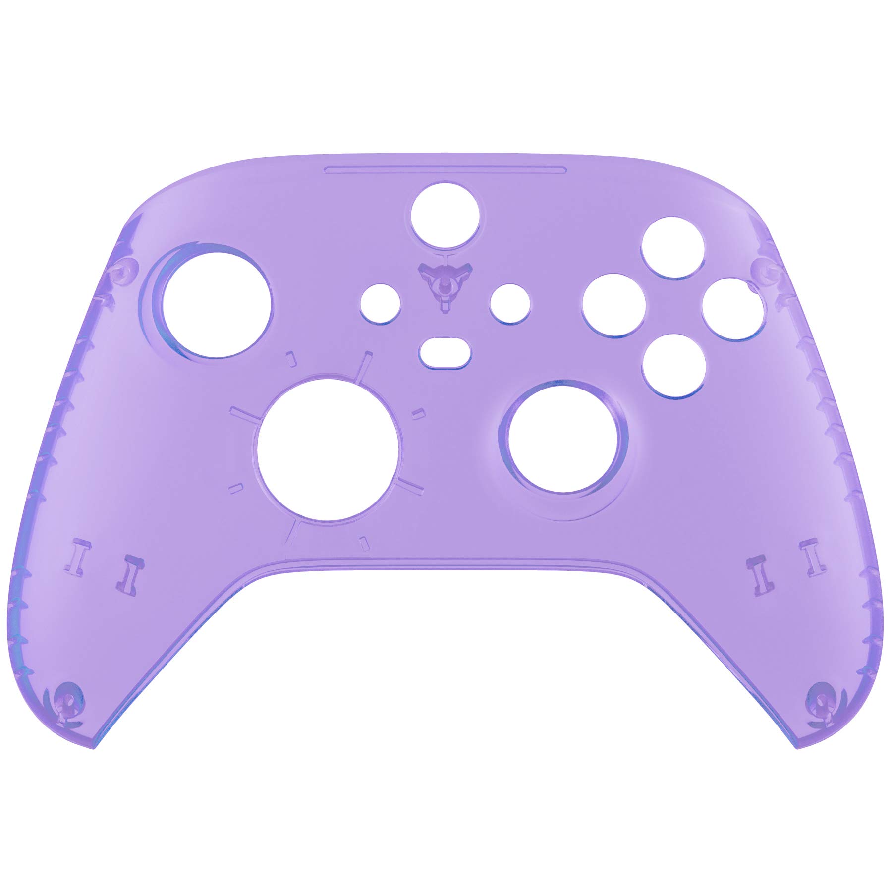 eXtremeRate Replacement Faceplate for Xbox Series X & S Controller - Personalize Your Control - Clear Atomic Purple Front Housing Shell for Xbox Core Wireless Controller [Controller NOT Included]