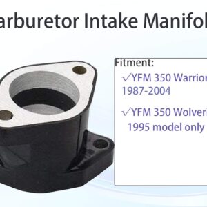 YFM350 Carburetor for Yamaha 1987-1990 & 1992-1995 Moto-4 350 YFM350/1987-2004 Warrior 350 YFM350/1987-1998 Big Bear 350 YFM350/1996-1998 Kodiak 400 YFM400/1995 Wolverine 350 YFM35F +Intake Manifold