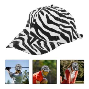 VALICLUD Cow-Stripe Baseball Cap Zebra Print Peaked Cap Cotton Linen Peaked Hat Outdoor Sun Hat for Women Girls White