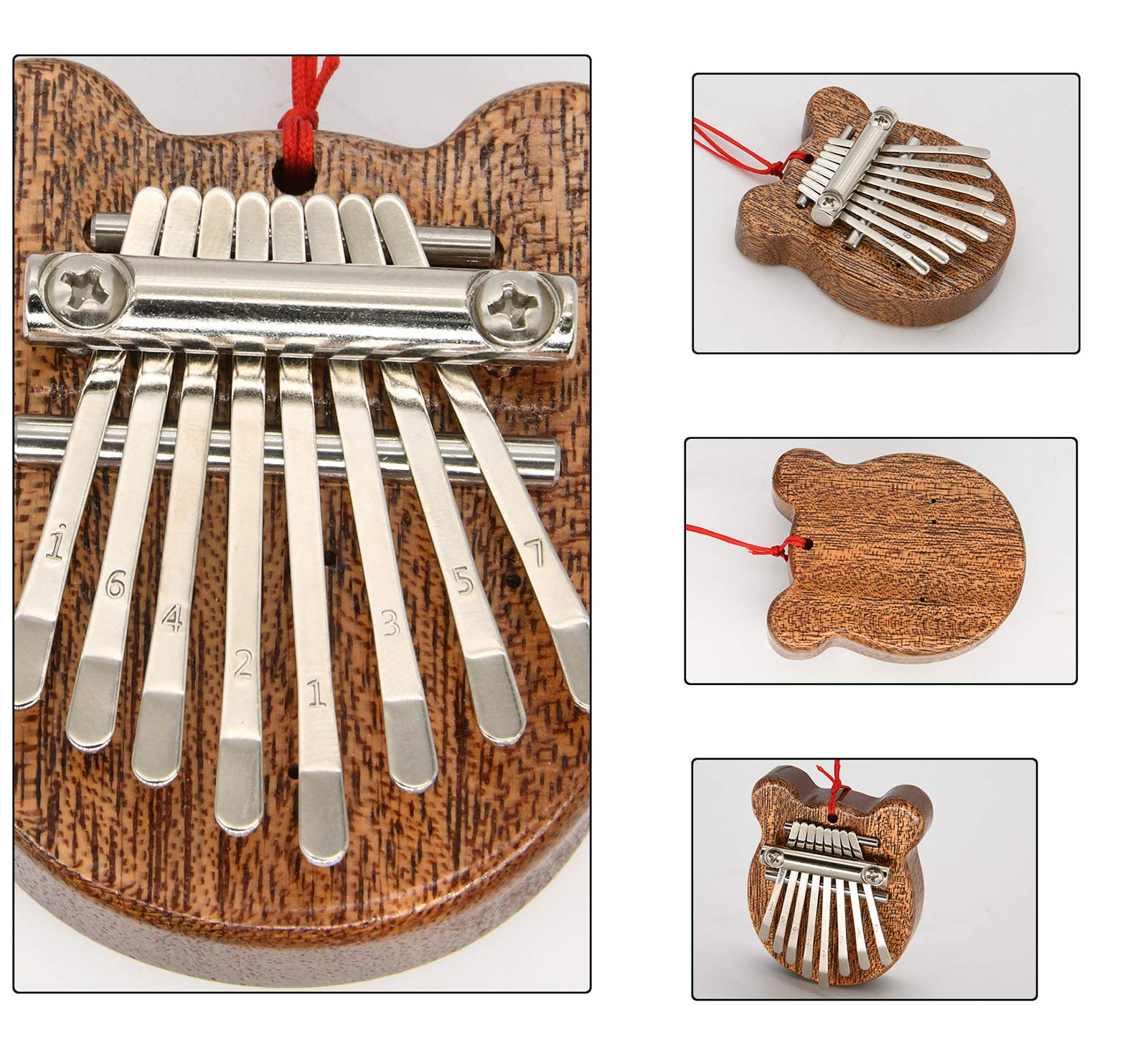 8 Key Mini Kalimba Thumb Piano, Portable Mbira Finger Piano Best Gift for Kids, Birthday, Christmas, Beginner, Party