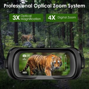 Night Vision and Day Binoculars for Hunting in 100% Darkness - Digital Infrared Goggles Military for Viewing 984ft/300M in Dark with 2.31" LCD Screen, Take Day Night IR Photos Video 32G TF Card Adults