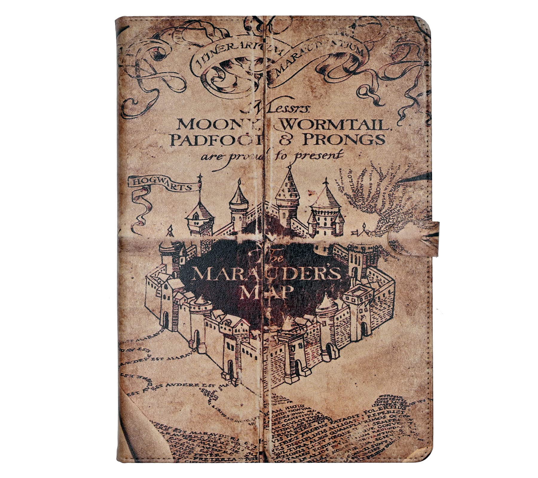 Case for Amazon Kindle Fire HD 8 & 8 Plus Tablet (12th/10th Generation, 2022/2020 Release), PU Leather Folding Stand Shell Shockproof Soft TPU Cover, Marauder's Map Vintage