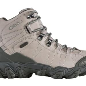 Oboz Women's Bridger Mid B-DRY Hiking Boot, Frost Gray, 6.5