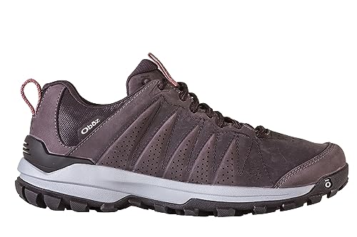 Oboz Women's Sypes Low Leather B-Dry Waterproof Hiking Shoe, Peppercorn, 8.5