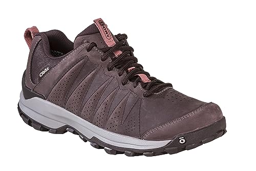 Oboz Women's Sypes Low Leather B-Dry Waterproof Hiking Shoe, Peppercorn, 8.5