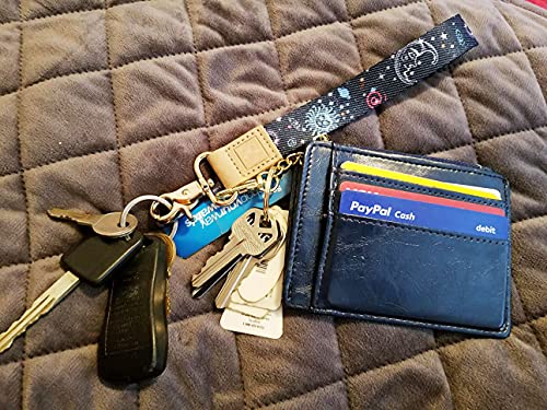 DQL wrist key lanyard, Bohemian key chain wristlet hand lanyard key wrist strap, keychain short key lanyard, car key holder for women(Cute)