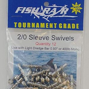 Fish Razr Swivel Sleeves for Light Bars Fishing Accessory, 2/0 12 Pack