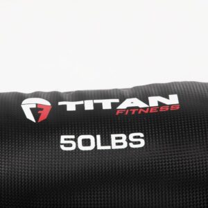 Titan Fitness 50 LB Functional Training Swing Bag, PU Material Bulgarian Power Sand Bag, Multiple Grips for Squats, Lunges, Throws, and More