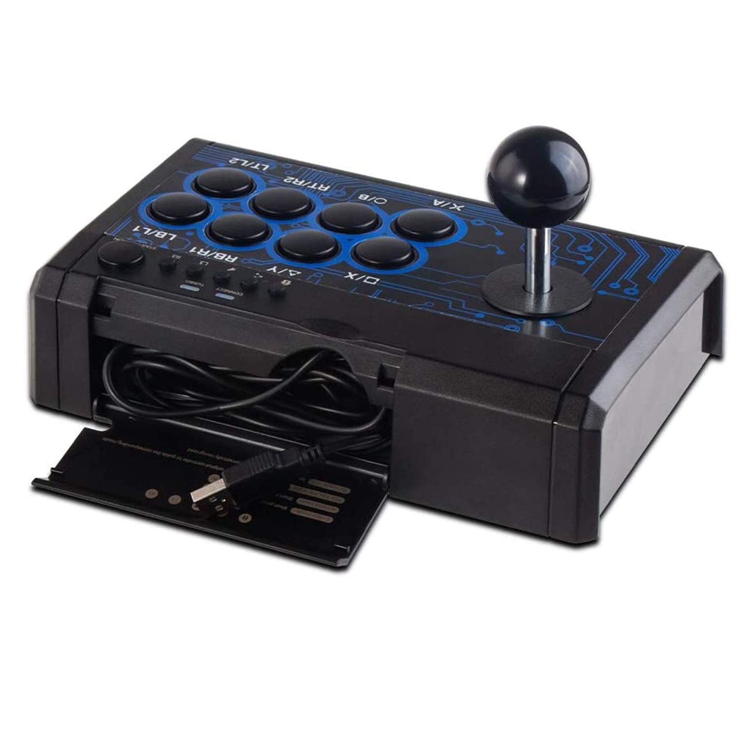 SUNCHI 7 in1 USB Arcade Fight Stick Street Fighting Joystick Gamepad controller for PS3 / PS4 / XBOX ONE / XOBX 360 / PC / Android /Switch