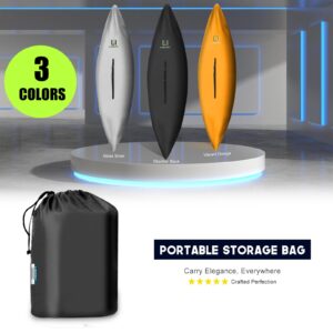 LIBZAKI 9.3-10.5ft Kayak Cover Accessories/Canoe Cover,Upgraded Thickened Waterproof & UV Protection Kayak covers for Indoor/Outdoor Storage-S-Black