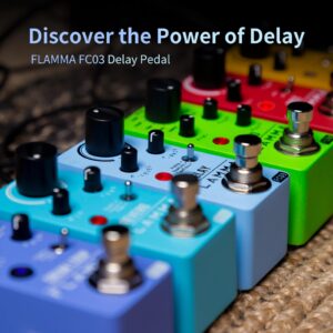 FLAMMA FC03 Delay Pedal Electric Guitar 3 Delay Effects Modes Analog Real Echo Tape Echo True Bypass