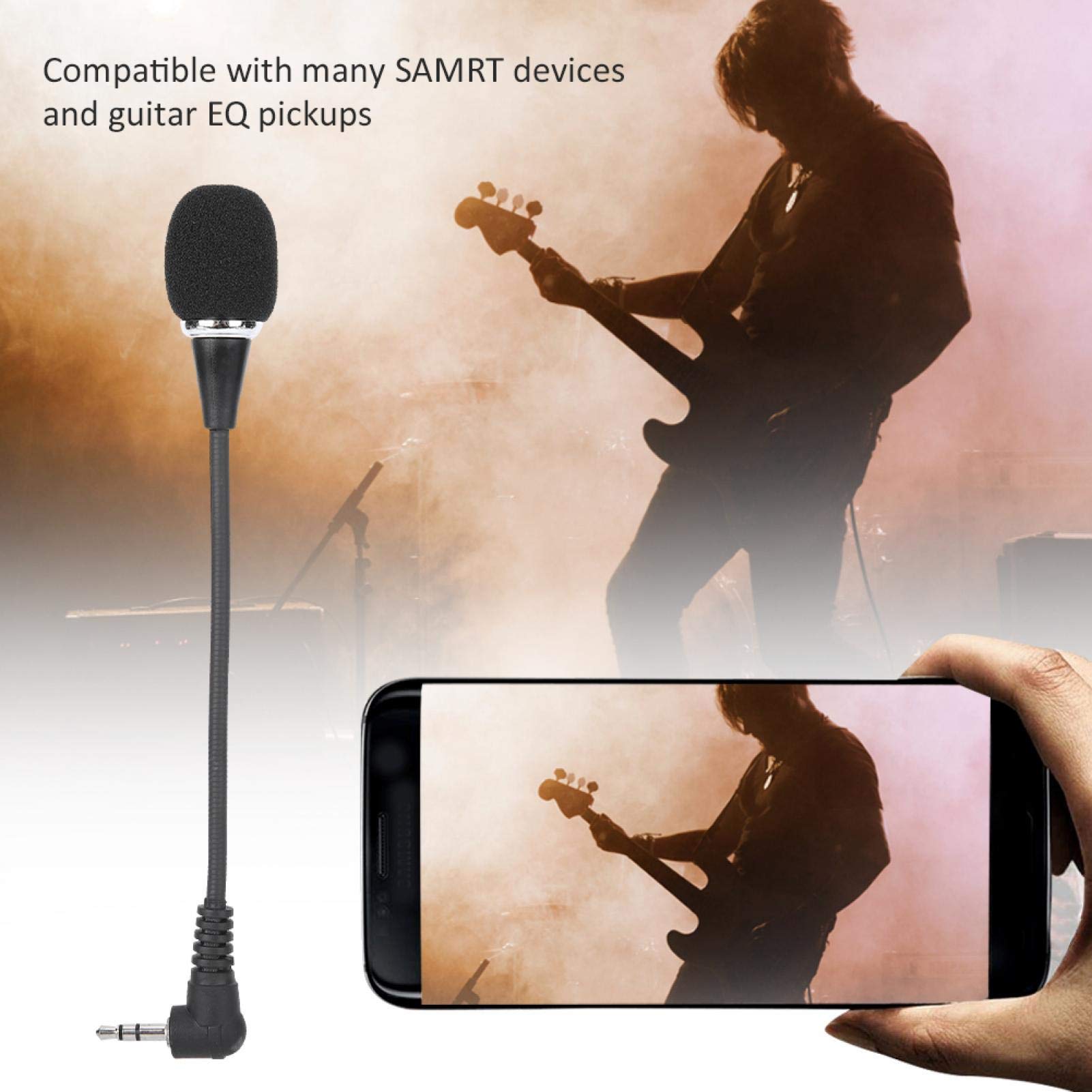 Demeras Pickup Mini Condenser Microphone For Indoor And Outdoor Professionals For Compatible With Many Samrt Devices And Guitar Eq Pickups